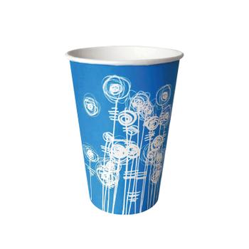 Unbranded Aqua Swirl 7oz Paper Water Cup (Pack of 100) HVSWPA07A (HVSWPA07A)
