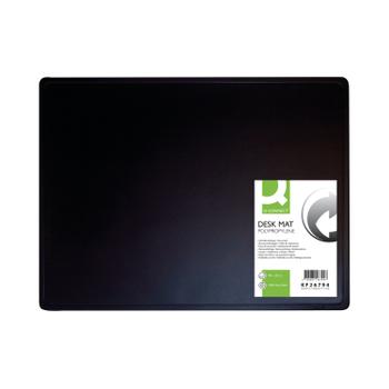 Q-CONNECT PP Desk Mat with Non-Slip Surface 40x53 Black KF26794 (KF26794)