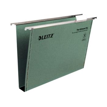 LEITZ Ultimate Clenched Bar Foolscap Suspension File Card 30mm Green (Pack 50) 17450055 (17450055)