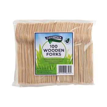 CATERPACK Enviro Wooden Forks (Pack of 100) RY10568 (RY10568)