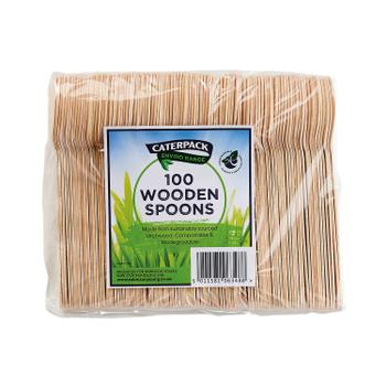 CATERPACK Enviro Wooden Spoons (Pack of 100) RY10569 (RY10569)