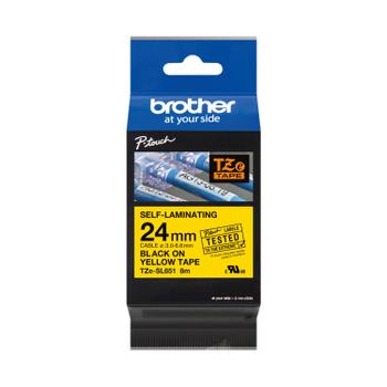 BROTHER P-Touch 24mm Black on Yellow Labelling Tape TZE-SL651 (TZE-SL651)
