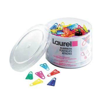LAUREL Plastic Paperclips 35mm Assorted (Pack of 200) 126130399 (126130399)