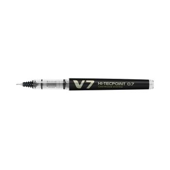 PILOT Begreen V7 Hi-Tecpoint Cartridge System Liquid Ink Rollerball Pen Recycled 0.7mm Tip 0.5mm Line Black (Pack 10) - 4902505442865 (4902505442865)