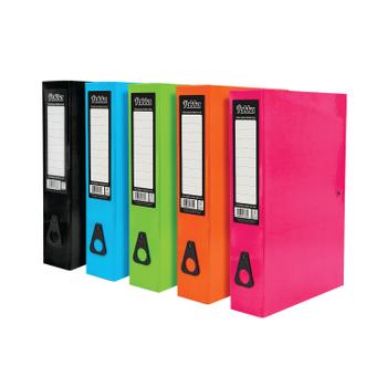 PUKKA PAD Pukka Brights Box File Foolscap Assorted (Pack of 10) BR-9450 (BR-9450)