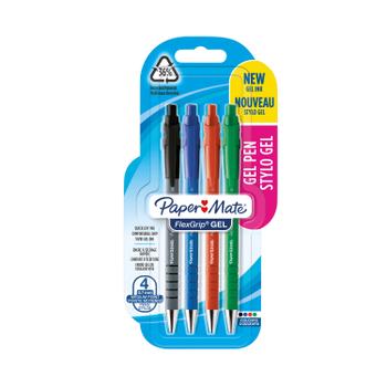PAPERMATE FlexGrip Gel Pens Assorted (Pack of 4) 2108216 (2108216)