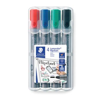 STAEDTLER Flipchart Marker Assorted (Pack of 4) 356 WP4 (356WP4)