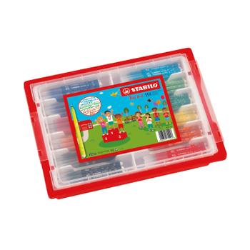 STABILO Trio A-Z Felt Tip Colour Pens Class Pack Gratnell Tray Assorted (Pack of 144) F378/ 144-04 (F378/144-04)