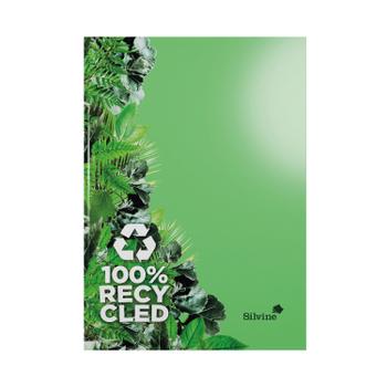 SILVINE Premium 100% Recycled Casebound Notebook A4 120 Pages Green R107 (R107)