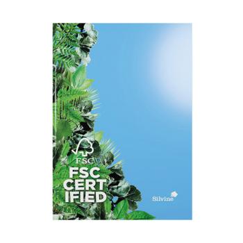 SILVINE Premium FSC Certified Casebound Notebook A4 160 Pages Blue R207 (R207)