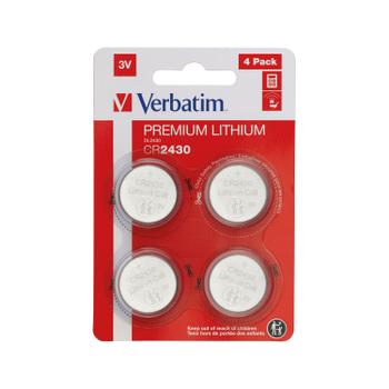 VERBATIM CR2430 3V Premium Lithium Battery (Pack of 4) 49534 (49534)