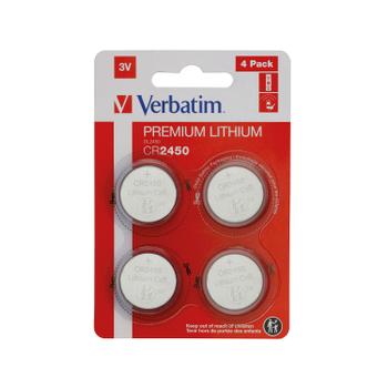 VERBATIM CR2450 3V Premium Lithium Battery (Pack of 4) 49535 (49535)