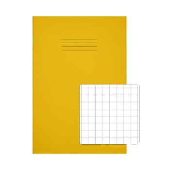 RHINO Exercise Book 10mm Square 64P A4 Yellow (Pack of 50) VC48405 (VC48405)
