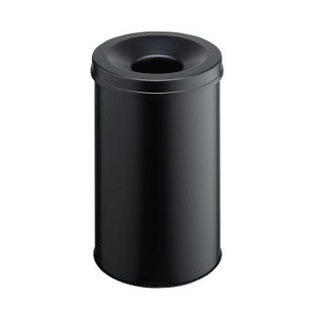 DURABLE Metal Waste Bin with Fire Extinguishing Lid 30 Litre Black 330601 (330601)