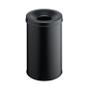 DURABLE Metal Waste Bin with Fire Extinguishing Lid 30 Litre Black 330601