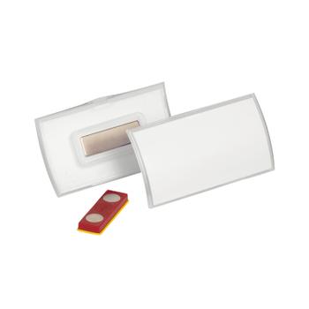 DURABLE Name Badge CLICK FOLD w/Magnet Place/ Hold 40x75 (Pack of 10) 825919 (825919)