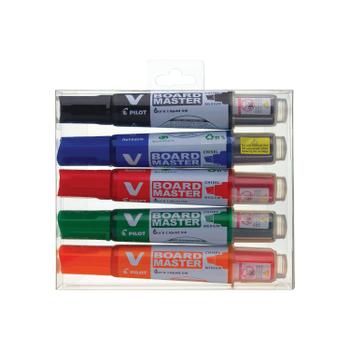 PILOT V-Board Master Whiteboard Marker Bullet Tip 2.3mm Line Assorted Colours (Pack 5) - 4902505358371 (4902505358371)