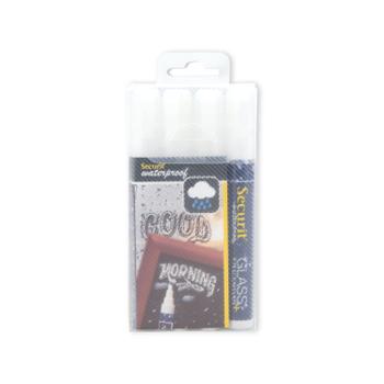 Securitwor Securit Waterproof Chalk Marker Chiselled Nib 2-6mm White (Pack of 4) SMA610-V4-WT (SMA610-V4-WT)