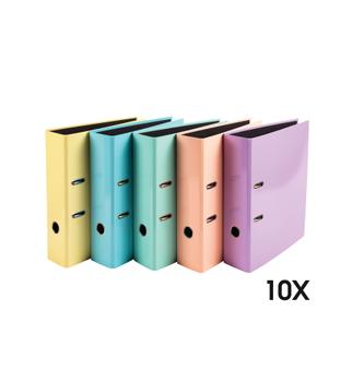 EXACOMPT Exacompta PremTouch Aquarel Lever Arch File A4 Assorted (Pack of 10) 53560E (53560E)