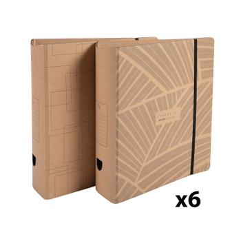 EXACOMPT Exacompta Eterneco Lever Arch File 80mm A4 Assorted (Pack of 6) 53947E (53947E)