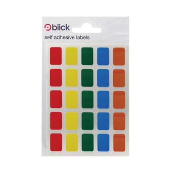 Blick Coloured Labels in Bags 12x18mm 120 Per Bag Assorted (Pack of 2400) RS006251 (RS006251)