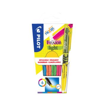 PILOT FriXion Light Erasable Highlighter Pen Chisel Tip 3.8mm Line Assorted Colours (Pack 6) - WLT572565 (WLT572565)