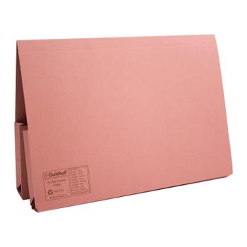 GUILDHALL Exacompta Guildhall Legal Double Pocket Wallet Foolscap Pink (Pack of 25) 214-PNK (214-PNK)