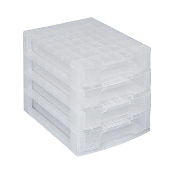 Really Useful Drawer Unit With 4 Drawers 4x5L Clear DTD4572 (DTD4572)