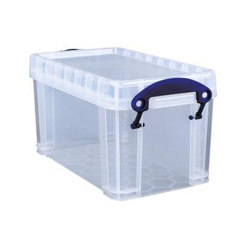 Really Useful 2.1L Plastic Storage Box 240 x 130 x 125mm Clear 2.1C (2.1C)
