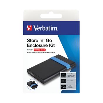 VERBATIM Store N Go 2.5 Inch Hard Drive Enclosure Kit USB 3.2 Black 53106 (53106)