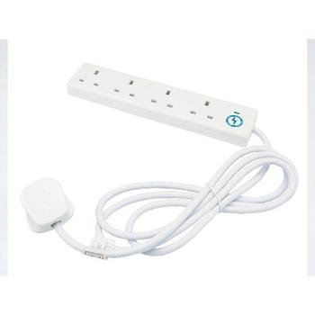 Unbranded Extension Lead 4 Gang 2m Cable With Surge Protection S4W2MP (S4W2MP)