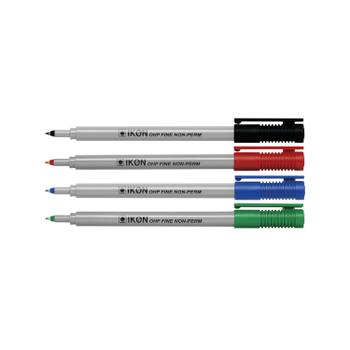 IKON OHP Pen Non-Permanent Fine Point Assorted (Pack of 4) 7421WLT4 (HK73068)