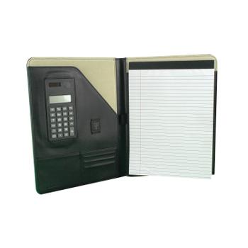 MONOLITH Executive Leather Conference Folder With A4 Pad A4 Black 2925 (2925)