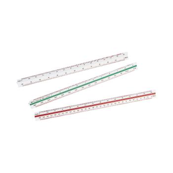 LINEX Triangular Scale Rule 1:1 1:20-125 30cm White 311 LXH (LXH 311)