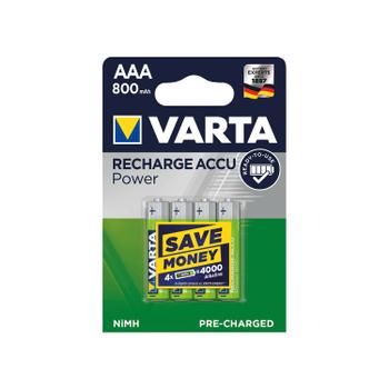 VARTA AAA Rechargeable Accu Battery NiMH 800 Mah (Pack of 4) 56703101404 (56703101404)
