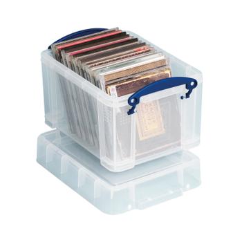Really Useful 3L Plastic Storage Box With Lid 245x180x160mm Clear 3C (3C)