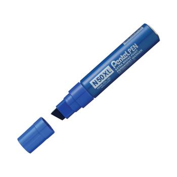 PENTEL N50XL Permanent Marker Jumbo Chisel Tip 17mm Line Blue (Pack 6) - N50XL-C (N50XL-C)
