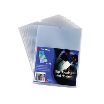 REXEL Nyrex Card Holder Polypropylene A5 Top Opening Clear (Pack 25) 12093 (12093)