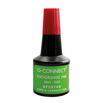 Q-CONNECT Endorsing Ink 28ml Red (Pack of 10) KF25108Q (KF25108Q)