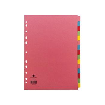 CONCORD Divider 15 Part A4 160gsm Board Pastel Assorted Colours - 71599/J15 (71599/J15)