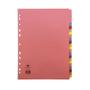 CONCORD Divider 20 Part A4 160gsm Board Pastel Assorted Colours - 74499/J44