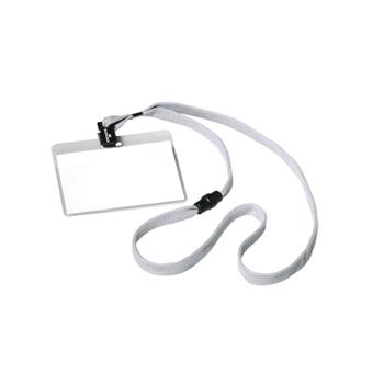 DURABLE Name Badge with Textile Lanyard 60x90mm (Pack of 10) 8139/10 (8139/10)