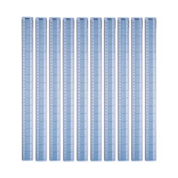 Helix Shatter Resistant Ruler Gridded 45cm Blue (Pack of 10) L28040 (L28040)