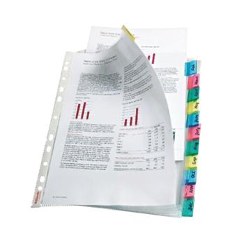 ESSELTE 12-Tab Index Pocket A4 Assorted 414170 (414170)