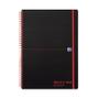 Black N Red A4 Wirebound Polypropylene Cover Notebook Recycled Ruled 140 Pages Black/Red (Pack 5) - 100080167