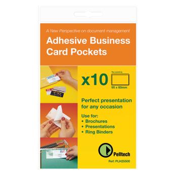 PELLTECH Business Card Holder Side Opening 60x95mm (Pack of 10) PLH 25510 (PLH 25510)