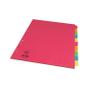 CONCORD Divider 10 Part A4 160gsm Board Bright Assorted Colours 50899