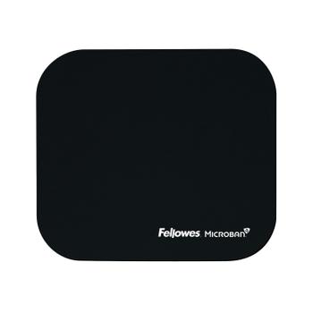 FELLOWES Microban Antibacterial Mouse Mat Black 5933905 (5933905)