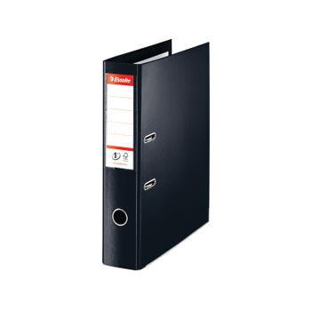 ESSELTE No.1 VIVIDA Lever Arch File Polypropylene Foolscap 75mm Spine Width Black (Pack 10) - 48087 (48087)