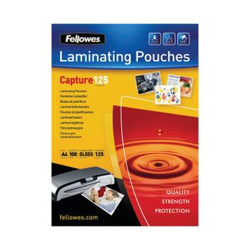 FELLOWES A4 Capture Laminating Pouch 250 Micron (Pack of 100) 55307401 (5307401)